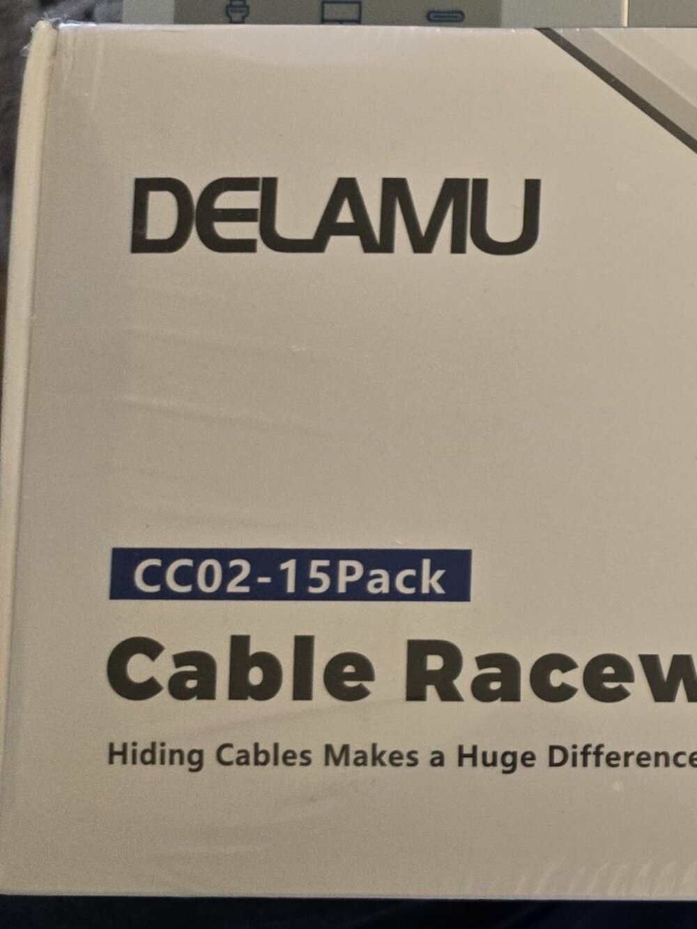Delamu Cable Raceway CC02 to Hide Cables - WHITE - Brand New Sealed